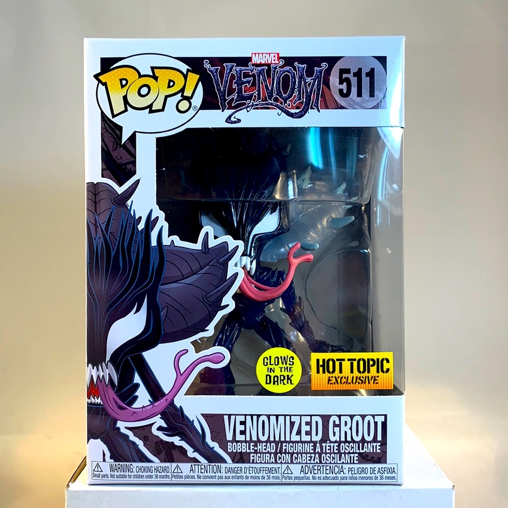 Funko Pop Marvel Venomized Groot GITD Hot Topic